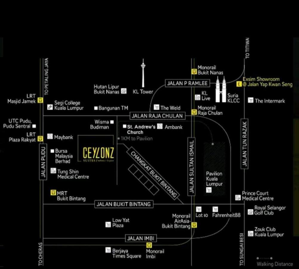 Luxurious Ceylonz Suite Near Bukit Bintang 4Pax Kuala Lumpur Exterior photo